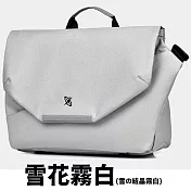 【Parkour X】大空間商務多機能電腦側背包 (商務斜背包 機能斜背包)  スノーフォグホワイト(雪花霧白)