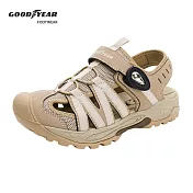 【Goodyear 固特異】女款護趾運動磁扣涼鞋 / GAWS42601 JP22.5 棕米