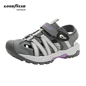 【Goodyear 固特異】女款護趾運動磁扣涼鞋 / GAWS42608 JP22.5 灰紫