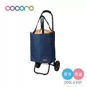 【日本COCORO】TOTE 保溫保冷摺疊購物車-22L-多色可選- 經典藍