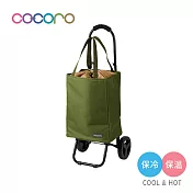 【日本COCORO】TOTE 保溫保冷摺疊購物車-22L-多色可選- 森林綠