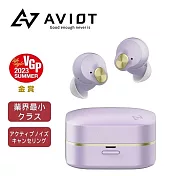【AVIOT】TE-Q3 輕量超迷你 主動降噪 無線藍牙耳機 IPX4防水 高級MEMS麥克風 6色 淡紫翡翠