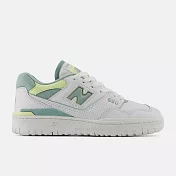 New Balance 550 系列 女 休閒鞋 白綠-BBW550EB-B US6 白色
