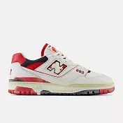 New Balance 550 系列 男女 休閒鞋 白紅-BB550VGA-D US8 白色