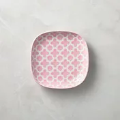 石丸波佐見燒 - 摩洛哥花磚圓角盤(小) - 粉紅
