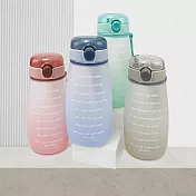 Kiyodo磨砂漸層吸管水壺-1000ml-2支