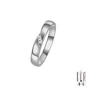 K’OR蔻兒 愛情養分鑽石/白鋼女戒指  國際戒圍#7