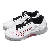 Mizuno 排球鞋 Thunder Blade Z 男鞋 女鞋 白 紅 黑 基本款 室內運動 羽排鞋 美津濃 V1GA2370-96