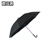 雙龍牌 - 自動挺力巨型無敵傘雙層傘 - 握把可選  酷炫黑(彎)