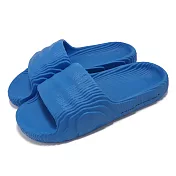 adidas 拖鞋 Adilette 22 男鞋 藍 地形圖 緩衝 涼拖鞋 愛迪達 ID7956