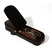 義大利名筆Visconti 經典黑色皮革筆套2支裝  黑色