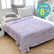 義大利La Belle《Sanrio-酷洛米宅萌樂》超COOL超涼感蠶絲蛋白抗菌涼被(150*200CM)+抑菌可水洗舒柔枕1入(超值組合)
