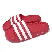 adidas 拖鞋 Adilette 22 男鞋 女鞋 紅 白 地形圖 緩衝 涼拖鞋 愛迪達 IG9259