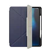 JTLEGEND iPad Pro 13吋(2024) Ness Pro相機快取折疊防潑水布紋套(含筆槽+磁扣) 靛藍