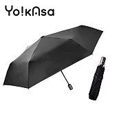 【Yo!kAsa】甜蜜糖果極致輕量防曬抗UV自動開收傘 黑膠傘(四色任選) 黑色