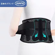 【ZEAMO】日本透氣支撐八字護腰帶/固定腰托/直腰/挺背 M