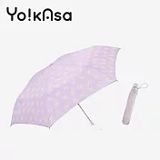 【Yo!kAsa】防曬日系花漾手開折傘(三色任選) 紫色