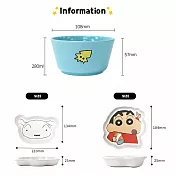 蠟筆小新 造型碗盤組 盤子 點心盤 餐具 飯碗 湯碗 Crayon Shinchan  碗*1+盤*2