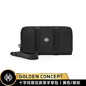 ★送原廠好禮★Golden Concept Saffiano Leather 十字壓紋 小牛皮手拿包/長夾