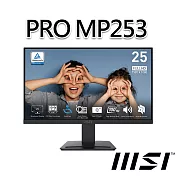 msi微星 PRO MP253 24.5吋 螢幕 (24.5＂/1920x1080/16:9/100Hz/喇叭)