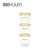 MOYUUM 韓國 TRITAN 多功能食品儲存罐 3入 - 奶油黃(180ml)