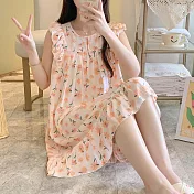 【Wonderland】100%嫘縈仙女風無袖睡衣洋裝(3款) FREE 雛菊(橘)