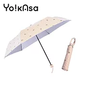【Yo!kAsa】日系熱銷蝴蝶結限定銀膠手開傘/口袋傘/遮陽傘/雨傘/輕量傘(四色任選) 橘色