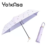 【Yo!kAsa】日系熱銷蝴蝶結限定銀膠手開傘/口袋傘/遮陽傘/雨傘/輕量傘(四色任選) 紫色
