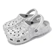 Crocs 洞洞鞋 Classic Metallic Geometric Clog 男女鞋 榴槤 閃耀銀 克駱格 210002040