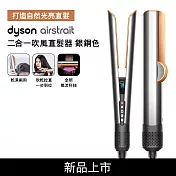 Dyson戴森 Airstrait二合一吹風直髮器 HT01(贈收納包+收納架) 銀銅色 銀銅色
