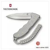 VICTORINOX 瑞士維氏 Evoke Alox 折疊式獵刀 136mm/4用 0.9415.D20/0.9415.D26 銀