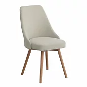 【好氣氛家居】亞麻實木旋轉休閒椅/三色可選 米色