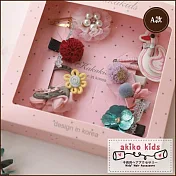 【akiko kids】日本公主系列造型兒童髮夾8件組禮盒 -A款