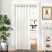 【巴芙洛】透光不透人打孔式長門簾拉簾150x200cm送桿子(風水簾/門簾/拉簾/隔簾/長門簾) 白色