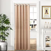 【巴芙洛】透光不透人打孔式長門簾拉簾150x200cm送桿子(風水簾/門簾/拉簾/隔簾/長門簾) 咖色