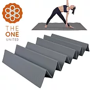 【The One】6mmTPE折疊瑜珈墊 雙面雙壓紋皆止滑(三色任選) 灰色