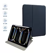 VOORCA 磁吸系列 360度分離式旋轉 2024 iPad Pro 11吋 減震防摔立架皮套 海軍藍