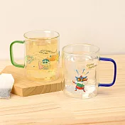 蠟筆小新耐熱玻璃杯(300ml) -睡衣幾何