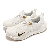 Nike 慢跑鞋 Wmns Reactx Infinity Run 4 女鞋 米白 金 防潑水鞋面 運動鞋 DR2670-013 23cm WHITE/GOLD