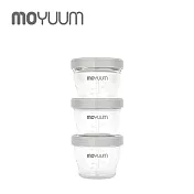 MOYUUM 韓國 TRITAN 多功能食品儲存罐 3入 - 質感灰(130ml)