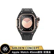 ★送原廠好禮★Golden Concept Apple Watch 45mm 保護殼 RSCIII45 玫瑰金錶殼/黑橡膠錶帶