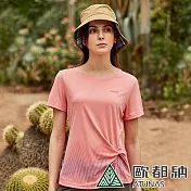 【ATUNAS 歐都納】女款Polygiene涼感抑菌短袖T恤A1TS2206W- S 珊瑚粉橘