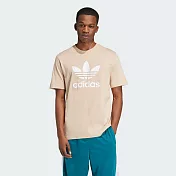 ADIDAS TREFOIL T-SHIRT 男短袖上衣-卡其-IZ2351 L 卡其