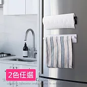 【Homely Zakka】日式簡約磁吸式廚房紙巾架/廚房抹布架/紙巾收納 2色任選 黑色