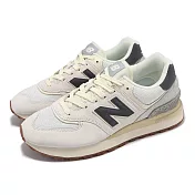 New Balance 休閒鞋 574 男鞋 女鞋 灰 復古 經典 麂皮 NB U574LGAN-D 23cm WHITE/GREY