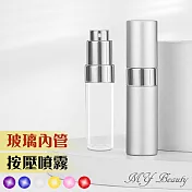 My Beauty 2入組香水開蓋填充瓶-15ml贈分裝工具組x1 銀色