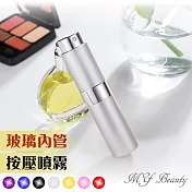 My Beauty 2入組香水旋轉填充瓶-15ml贈分裝工具組x1 銀色