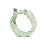OWNLIFE 馬卡圈圈編織磁吸快充線-家用型1.6M Ctol綠白