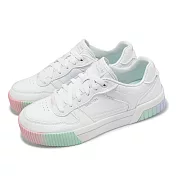 Skechers 休閒鞋 Jade-Soft Glow 女鞋 白 綠 粉 緩衝 板鞋 小白鞋 185090WMLT
