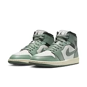 NIKE WMNS AIR JORDAN 1 MID 女籃球鞋-白綠-BQ6472130 US5.5 白色